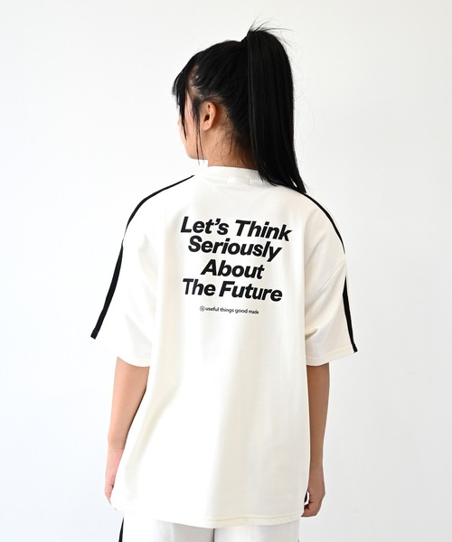 GENERATOR(ジェネレーター)の「GENERATOR/ジェネレーター Think About 袖ラインプルオーバー(スウェット・レディース・ホワイト/トップグレー/ブラック・F)」の4枚目の写真