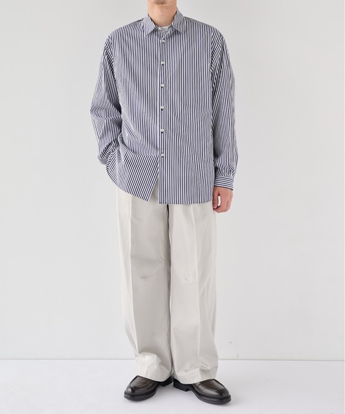 PUBLIC TOKYO(パブリックトウキョウ)の「【2026秋新作】Suvin Giza Regular Shirts(シャツ/ブラウス・メンズ・その他7/ホワイト/ブラック/ブルー系その他・M/S)」の14枚目の写真