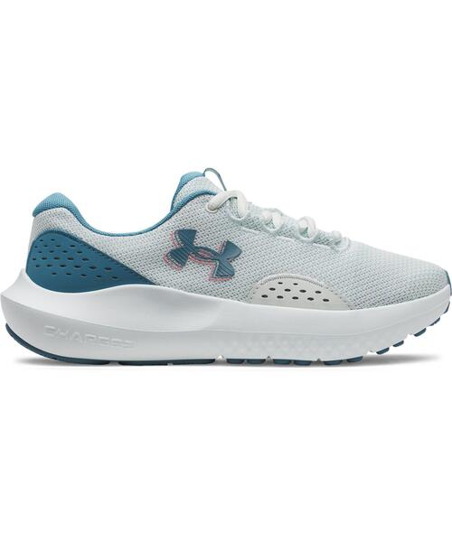 UNDER ARMOUR(アンダーアーマー)の「UAチャージド サージ4(ランニング/レディース)(スニーカー・レディース・グレー・25.5cm/26.0cm/24.0cm/23.0cm/23.5cm/25.0cm/24.5cm/22.5cm)」の1枚目の写真
