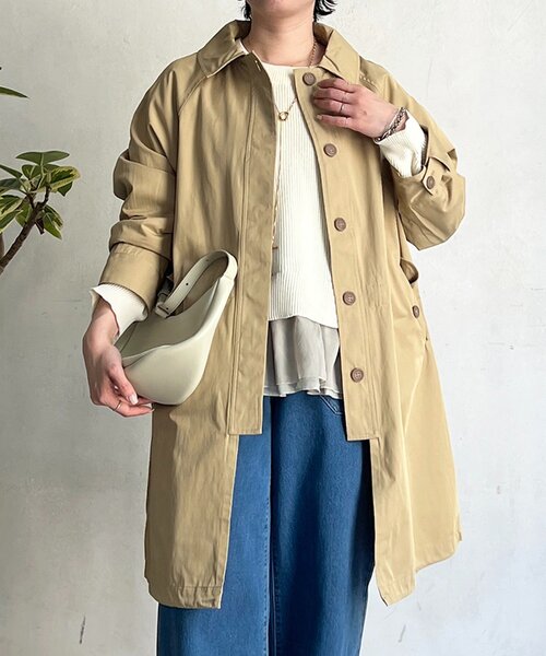 un dix cors(アンディコール)の「マルチウェイステンカラーコート(その他アウター・レディース・ネイビー/ベージュ/カーキ・FREE)」の2枚目の写真