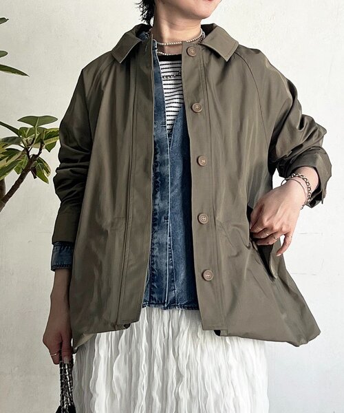 un dix cors(アンディコール)の「マルチウェイステンカラーコート(その他アウター・レディース・ネイビー/ベージュ/カーキ・FREE)」の3枚目の写真