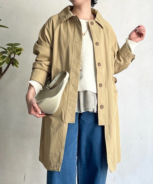 un dix cors(アンディコール)の「マルチウェイステンカラーコート(その他アウター・レディース・ネイビー/ベージュ/カーキ・FREE)」の4枚目の写真