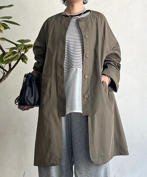 un dix cors(アンディコール)の「マルチウェイステンカラーコート(その他アウター・レディース・ネイビー/ベージュ/カーキ・FREE)」の17枚目の写真