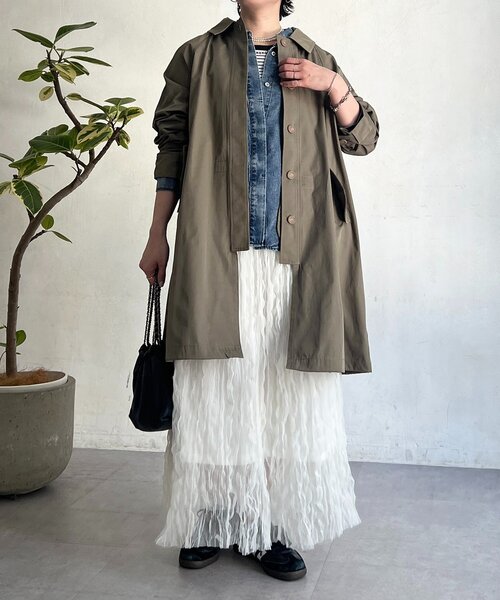 un dix cors(アンディコール)の「マルチウェイステンカラーコート(その他アウター・レディース・ネイビー/ベージュ/カーキ・FREE)」の11枚目の写真