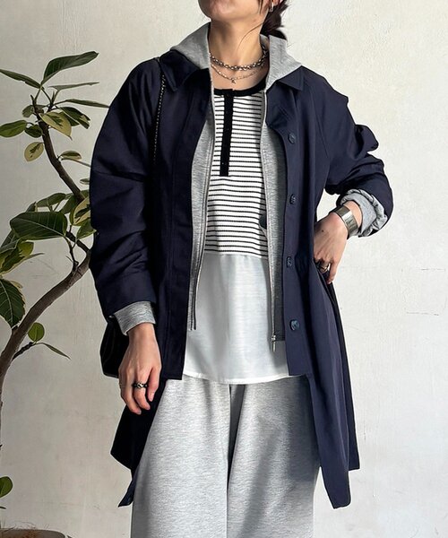 un dix cors(アンディコール)の「マルチウェイステンカラーコート(その他アウター・レディース・ネイビー/ベージュ/カーキ・FREE)」の13枚目の写真