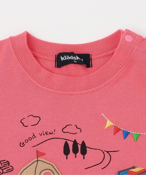 kladskap（クレードスコープ）の「ピクニックアップリケ半袖Tシャツ（Tシャツ/カットソー・キッズ・スモークピンク/オフホワイト・110cm/100cm/90cm/80ｃｍ/120cm）」の13枚目の写真