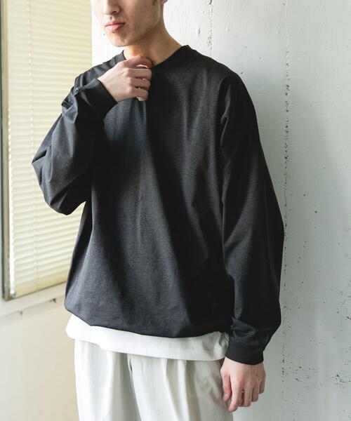 URBAN RESEARCH DOORS（アーバンリサーチドアーズ）の「『吸水速乾/接触冷感/イージーケア』クイックドライ ドロストロングスリーブTシャツ（Tシャツ/カットソー・メンズ・ブルー系その他/チャコールグレー/グレー/ホワイト・MEDIUM/LARGE）」の14枚目の写真