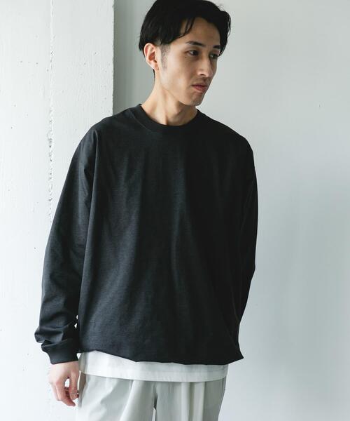 URBAN RESEARCH DOORS（アーバンリサーチドアーズ）の「『吸水速乾/接触冷感/イージーケア』クイックドライ ドロストロングスリーブTシャツ（Tシャツ/カットソー・メンズ・ブルー系その他/チャコールグレー/グレー/ホワイト・MEDIUM/LARGE）」の15枚目の写真