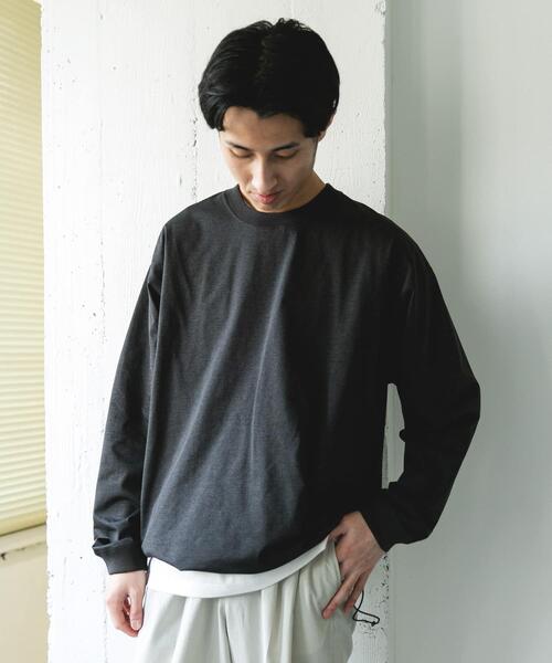 URBAN RESEARCH DOORS（アーバンリサーチドアーズ）の「『吸水速乾/接触冷感/イージーケア』クイックドライ ドロストロングスリーブTシャツ（Tシャツ/カットソー・メンズ・ブルー系その他/チャコールグレー/グレー/ホワイト・MEDIUM/LARGE）」の16枚目の写真