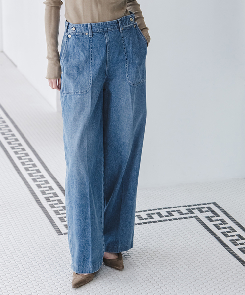 SERGE de bleu（サージ）の「《・NOBLE別注》SERGE/サージ W SIDE ZIP PANTS（デニムパンツ・レディース・ブルー・26/25/24/23）」の11枚目の写真