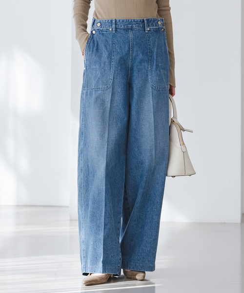 SERGE de bleu（サージ）の「《・NOBLE別注》SERGE/サージ W SIDE ZIP PANTS（デニムパンツ・レディース・ブルー・26/25/24/23）」の5枚目の写真