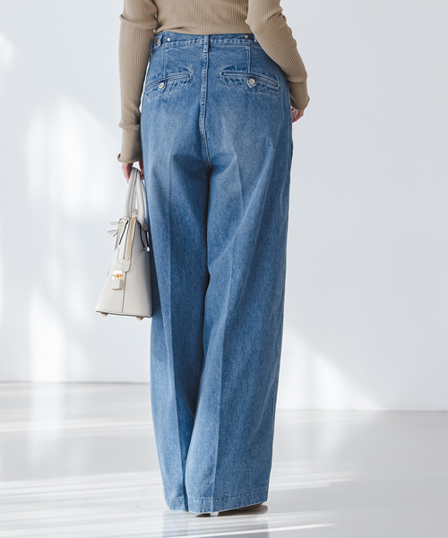 SERGE de bleu（サージ）の「《・NOBLE別注》SERGE/サージ W SIDE ZIP PANTS（デニムパンツ・レディース・ブルー・26/25/24/23）」の7枚目の写真
