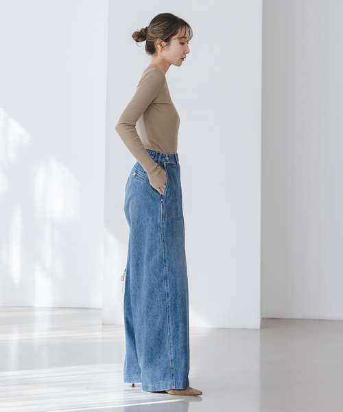 SERGE de bleu（サージ）の「《・NOBLE別注》SERGE/サージ W SIDE ZIP PANTS（デニムパンツ・レディース・ブルー・26/25/24/23）」の9枚目の写真