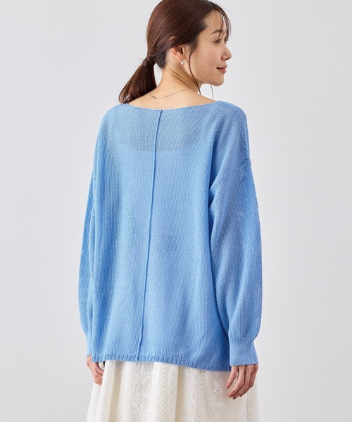 ROPE' PICNIC(ロペピクニック)の「プチスパンコールメッシュニット(ニット/セーター・レディース・サックスブルー/ブラック/キャメル/オフホワイト・FREE)」の10枚目の写真