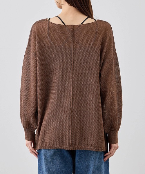 ROPE' PICNIC(ロペピクニック)の「プチスパンコールメッシュニット(ニット/セーター・レディース・サックスブルー/ブラック/キャメル/オフホワイト・FREE)」の13枚目の写真