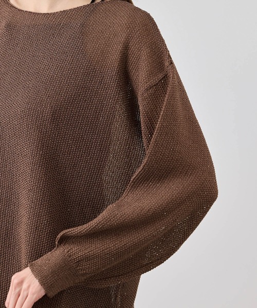 ROPE' PICNIC(ロペピクニック)の「プチスパンコールメッシュニット(ニット/セーター・レディース・サックスブルー/ブラック/キャメル/オフホワイト・FREE)」の18枚目の写真