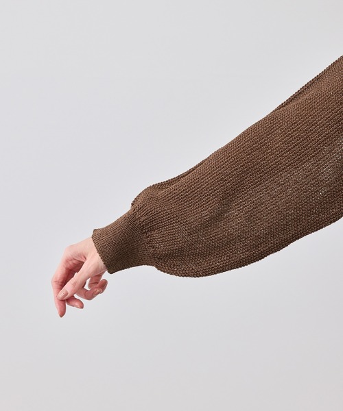 ROPE' PICNIC(ロペピクニック)の「プチスパンコールメッシュニット(ニット/セーター・レディース・サックスブルー/ブラック/キャメル/オフホワイト・FREE)」の21枚目の写真