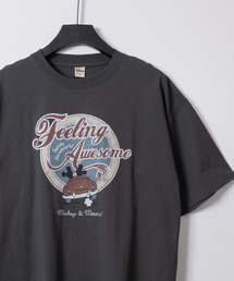 Disney（ディズニー）の「【15】〔Disney ディズニー〕ミッキーマウス ユーズドライク バックプリント半袖Tシャツ（Tシャツ/カットソー）」