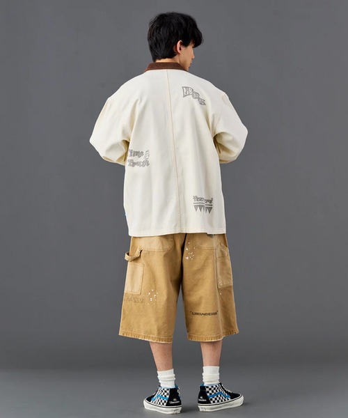 Liberaiders(リベレイダース)の「Liberaiders/リベレイダース HANDWRITING PRINT COVERALL 手書きプリント コットンツイル カバーオール ジャケット 秋 秋服 2026年秋冬 冬服(カバーオール・メンズ・ホワイト・M/L/XL)」の11枚目の写真