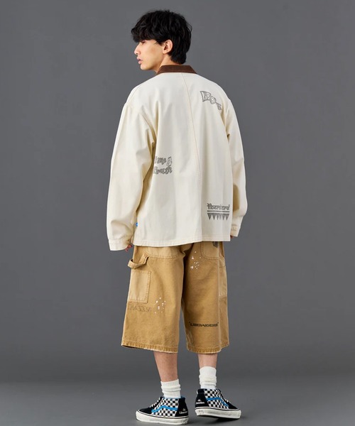 Liberaiders(リベレイダース)の「Liberaiders/リベレイダース HANDWRITING PRINT COVERALL 手書きプリント コットンツイル カバーオール ジャケット 秋 秋服 2026年秋冬 冬服(カバーオール・メンズ・ホワイト・M/L/XL)」の12枚目の写真