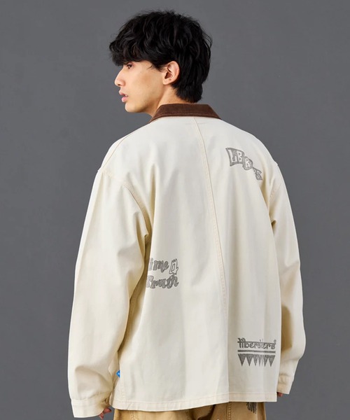 Liberaiders(リベレイダース)の「Liberaiders/リベレイダース HANDWRITING PRINT COVERALL 手書きプリント コットンツイル カバーオール ジャケット 秋 秋服 2026年秋冬 冬服(カバーオール・メンズ・ホワイト・M/L/XL)」の7枚目の写真
