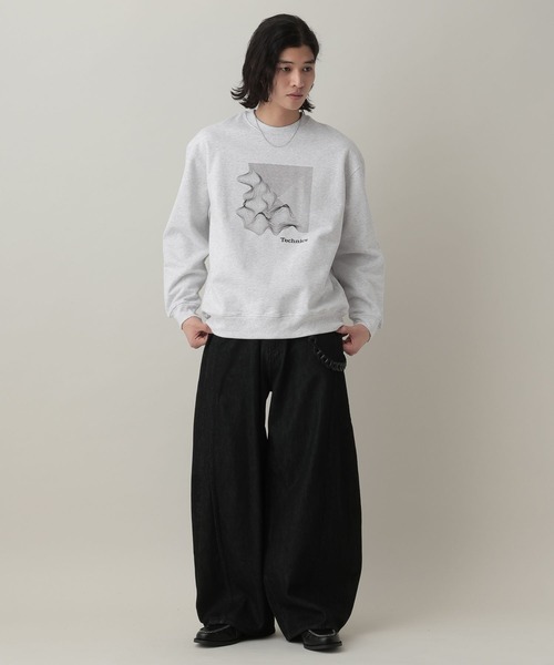 RAGEBLUE(レイジブルー)の「Super Buggy Denim Curve Seam Barrel Pants/デニムカーブシームスーパーバギーバレルパンツ(デニムパンツ・メンズ・ネイビー/ライトブルー/ブラック・MEDIUM/SMALL/LARGE)」の6枚目の写真