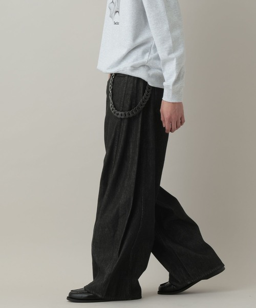 RAGEBLUE(レイジブルー)の「Super Buggy Denim Curve Seam Barrel Pants/デニムカーブシームスーパーバギーバレルパンツ(デニムパンツ・メンズ・ネイビー/ライトブルー/ブラック・MEDIUM/SMALL/LARGE)」の9枚目の写真