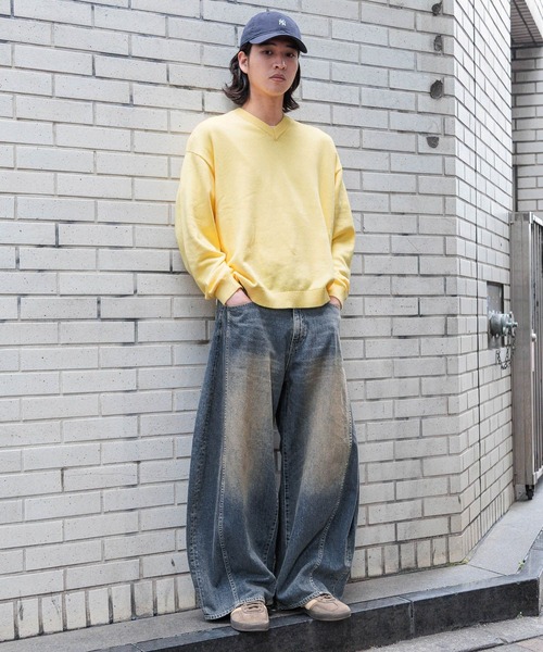 RAGEBLUE(レイジブルー)の「Super Buggy Denim Curve Seam Barrel Pants/デニムカーブシームスーパーバギーバレルパンツ(デニムパンツ・メンズ・ネイビー/ライトブルー/ブラック・MEDIUM/SMALL/LARGE)」の11枚目の写真