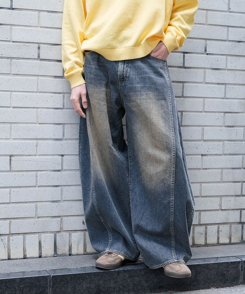 RAGEBLUE(レイジブルー)の「Super Buggy Denim Curve Seam Barrel Pants/デニムカーブシームスーパーバギーバレルパンツ(デニムパンツ・メンズ・ネイビー/ライトブルー/ブラック・MEDIUM/SMALL/LARGE)」の15枚目の写真