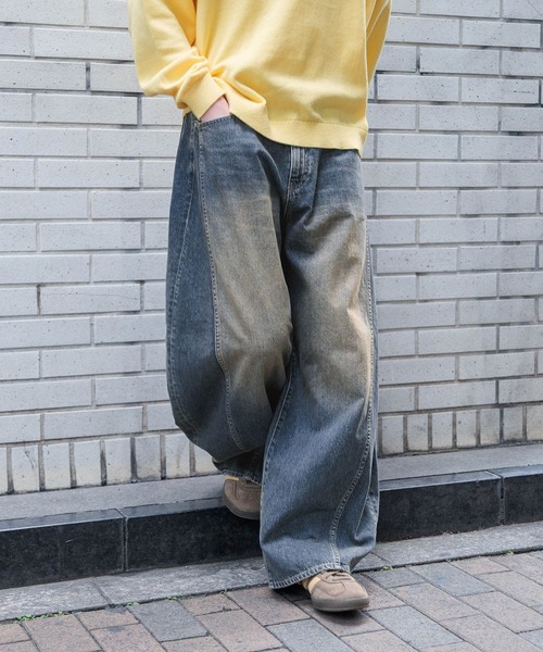RAGEBLUE(レイジブルー)の「Super Buggy Denim Curve Seam Barrel Pants/デニムカーブシームスーパーバギーバレルパンツ(デニムパンツ・メンズ・ネイビー/ライトブルー/ブラック・MEDIUM/SMALL/LARGE)」の16枚目の写真