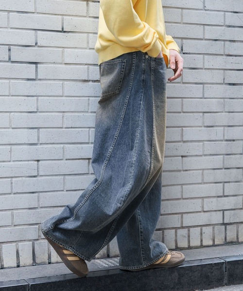 RAGEBLUE(レイジブルー)の「Super Buggy Denim Curve Seam Barrel Pants/デニムカーブシームスーパーバギーバレルパンツ(デニムパンツ・メンズ・ネイビー/ライトブルー/ブラック・MEDIUM/SMALL/LARGE)」の17枚目の写真