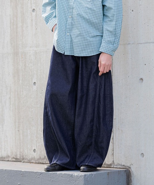 RAGEBLUE(レイジブルー)の「Super Buggy Denim Curve Seam Barrel Pants/デニムカーブシームスーパーバギーバレルパンツ(デニムパンツ・メンズ・ネイビー/ライトブルー/ブラック・MEDIUM/SMALL/LARGE)」の21枚目の写真