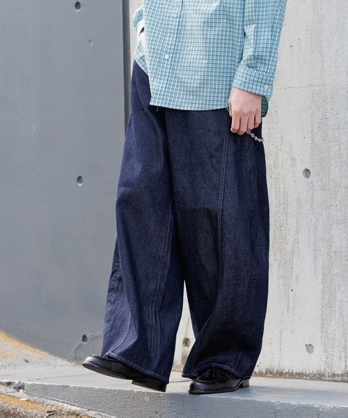 RAGEBLUE(レイジブルー)の「Super Buggy Denim Curve Seam Barrel Pants/デニムカーブシームスーパーバギーバレルパンツ(デニムパンツ・メンズ・ネイビー/ライトブルー/ブラック・MEDIUM/SMALL/LARGE)」の22枚目の写真