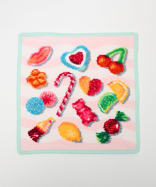 feiler（フェイラー）の「【別注】＜FEILER＞CANDIES ハンカチ（ハンカチ/ハンドタオル・レディース・ライトブルー/ピンク・FREE）」の2枚目の写真