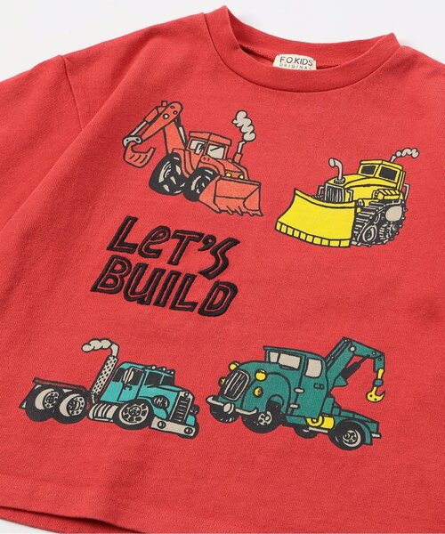 F.O.KIDS(エフオーキッズ)の「働く車プリント半袖Tシャツ(Tシャツ/カットソー・キッズ・ブルー/オフホワイト/レッド・80/90/100/110/120/130/140)」の8枚目の写真