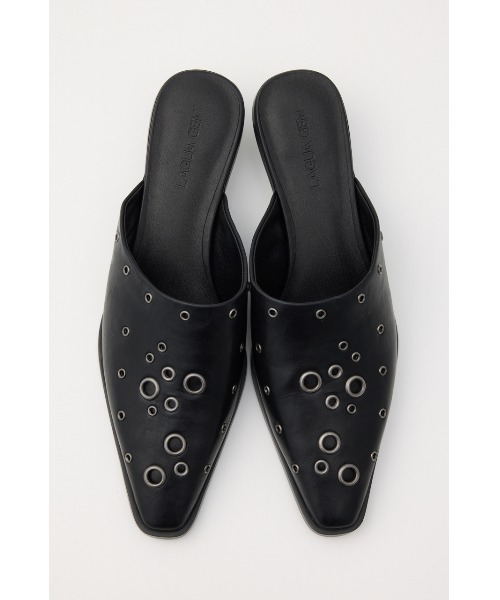 LAGUA GEM(ラグアジェム)の「EYELET KITTEN HEEL ミュール(パンプス・レディース・アイボリー/ブラック・LARGE/MEDIUM/SMALL)」の18枚目の写真