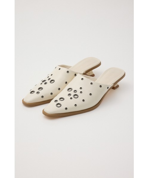 LAGUA GEM(ラグアジェム)の「EYELET KITTEN HEEL ミュール(パンプス・レディース・アイボリー/ブラック・LARGE/MEDIUM/SMALL)」の14枚目の写真