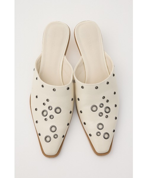 LAGUA GEM(ラグアジェム)の「EYELET KITTEN HEEL ミュール(パンプス・レディース・アイボリー/ブラック・LARGE/MEDIUM/SMALL)」の13枚目の写真