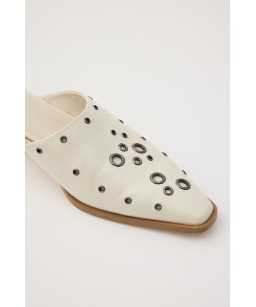 LAGUA GEM(ラグアジェム)の「EYELET KITTEN HEEL ミュール(パンプス・レディース・アイボリー/ブラック・LARGE/MEDIUM/SMALL)」の10枚目の写真