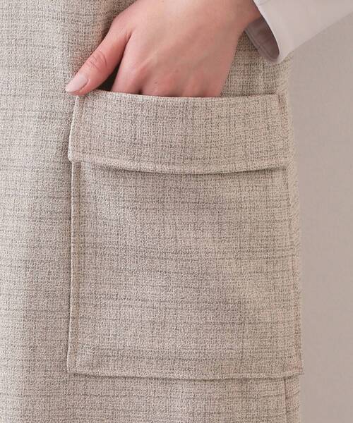 index（インデックス）の「サマーツイード前開きジャンスカ【洗濯機OK/イージーアイロン】（ワンピース・レディース・アイボリー系3/ベージュ系その他2/チャコール・36/38/40/42）」の22枚目の写真