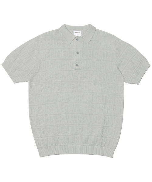NOMANUAL(NOMANUAL)の「M.F JACQUARD POLO SHIRT - GRAY(Tシャツ/カットソー・レディース・その他・LARGE/MEDIUM/SMALL/X-LARGE)」の1枚目の写真