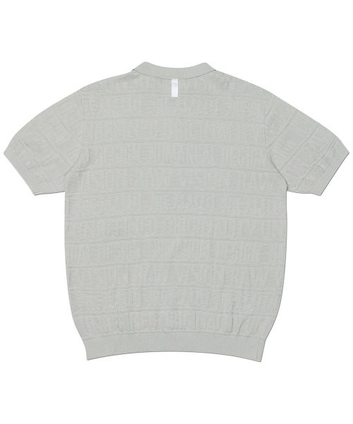 NOMANUAL(NOMANUAL)の「M.F JACQUARD POLO SHIRT - GRAY(Tシャツ/カットソー・レディース・その他・LARGE/MEDIUM/SMALL/X-LARGE)」の2枚目の写真