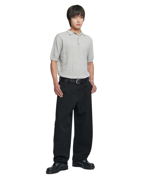 NOMANUAL(NOMANUAL)の「M.F JACQUARD POLO SHIRT - GRAY(Tシャツ/カットソー・レディース・その他・LARGE/MEDIUM/SMALL/X-LARGE)」の3枚目の写真