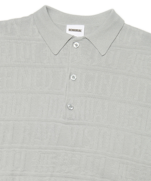 NOMANUAL(NOMANUAL)の「M.F JACQUARD POLO SHIRT - GRAY(Tシャツ/カットソー・レディース・その他・LARGE/MEDIUM/SMALL/X-LARGE)」の4枚目の写真