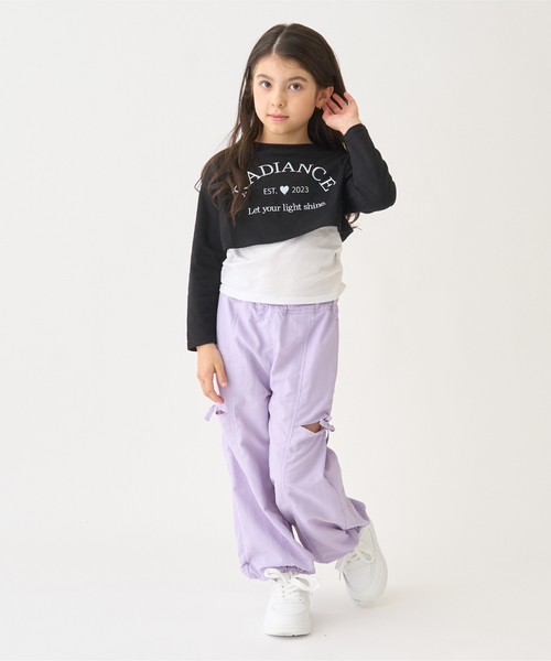 minimal（ミニマル）の「【撥水】スリットカーゴパンツ（その他パンツ・キッズ・ブラック/ラベンダー・120cm/100cm/140cm/130cm/110cm/90cm）」の3枚目の写真