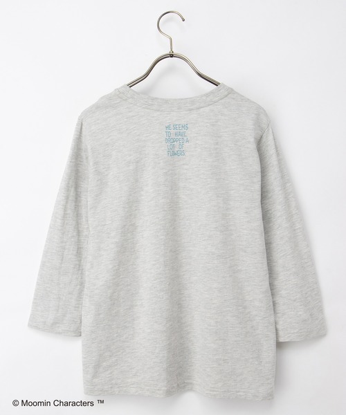 Honeys(ハニーズ)の「【UVカット】ムーミン/7分袖Tシャツ(Tシャツ/カットソー・レディース・ホワイト×ネイビー/ピンク/ホワイト×レッド/ブラック/オフホワイト/杢グレー・L/LL/M/S)」の9枚目の写真