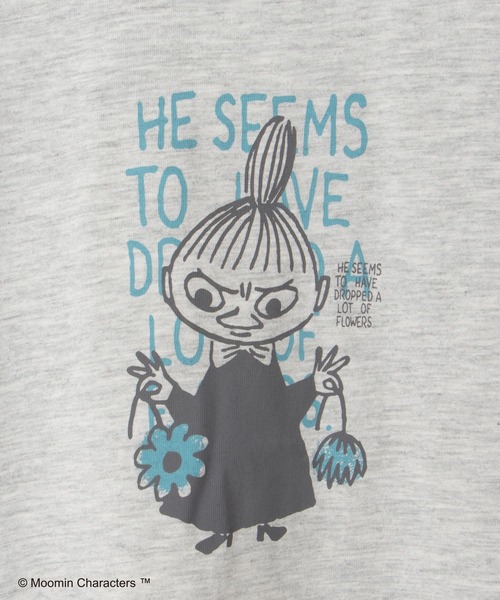 Honeys(ハニーズ)の「【UVカット】ムーミン/7分袖Tシャツ(Tシャツ/カットソー・レディース・ホワイト×ネイビー/ピンク/ホワイト×レッド/ブラック/オフホワイト/杢グレー・L/LL/M/S)」の10枚目の写真