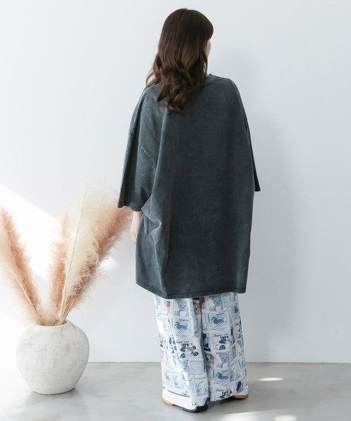 ScoLar(スカラー)の「ScoLar(スカラー) わんちゃんスタンプ柄 バイオ加工パンツ(その他パンツ・レディース・ブルー・MEDIUM)」の2枚目の写真