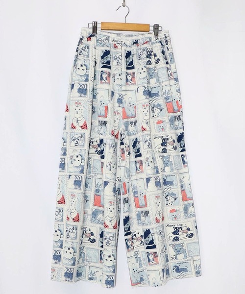 ScoLar(スカラー)の「ScoLar(スカラー) わんちゃんスタンプ柄 バイオ加工パンツ(その他パンツ・レディース・ブルー・MEDIUM)」の9枚目の写真