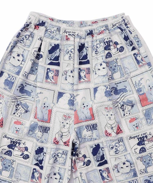 ScoLar(スカラー)の「ScoLar(スカラー) わんちゃんスタンプ柄 バイオ加工パンツ(その他パンツ・レディース・ブルー・MEDIUM)」の11枚目の写真